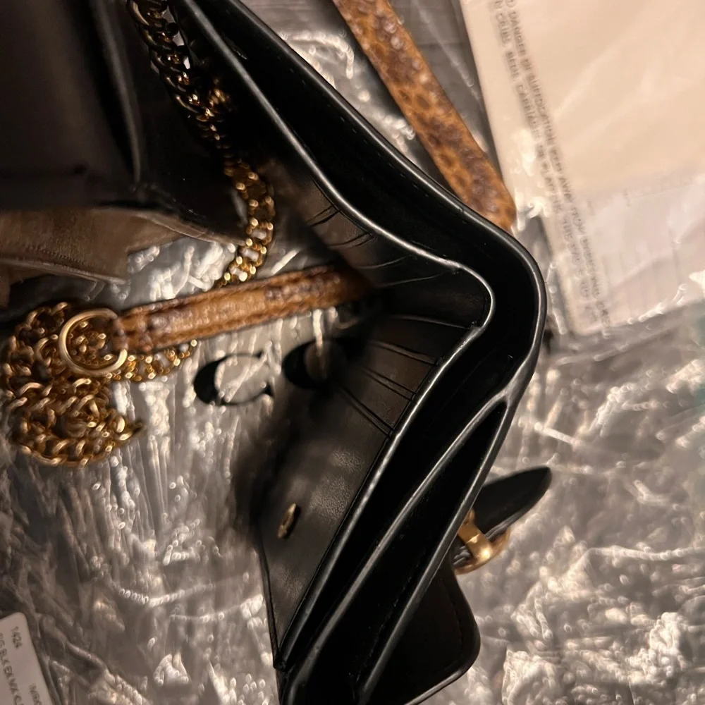 Authentic Coach Black & Brown Crossbody Bag with Matching Wallet - Picture 13 of 16